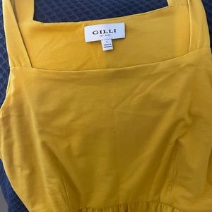 Gilli one piece mustard color jump suit sleeveless
